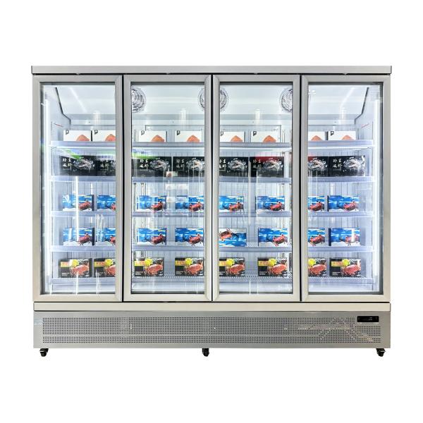 Supermarket 2077L Beverage Showcase Cooler Single-Temperature Refrigeration Equipment Glass Door Cooling Display Equipment