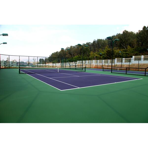 Green Outstanding Strong Abrasion Resistant SPU Sports Flooring Skid Resistant