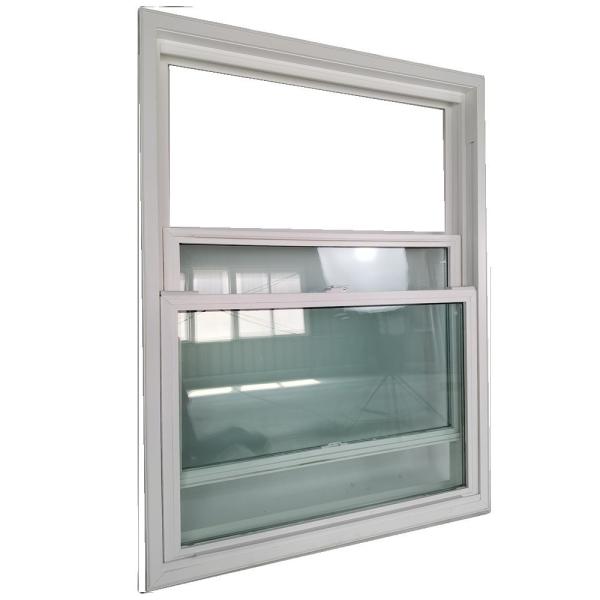 Upvc Hurricane Black House Vinyl Double Hung Sash Windows with Clear Glass Powder Coated