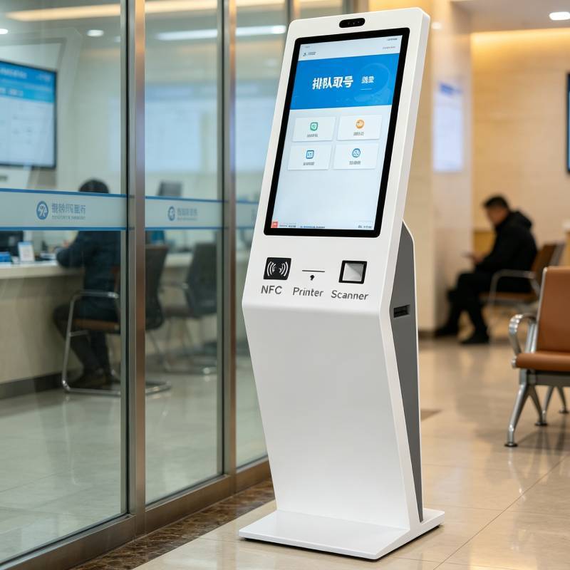 32 Inch Self Service Lottery Raffle Ticket Vending Kiosk POS Payment Terminal With QR Code Scanner And Built In Ticket Printer