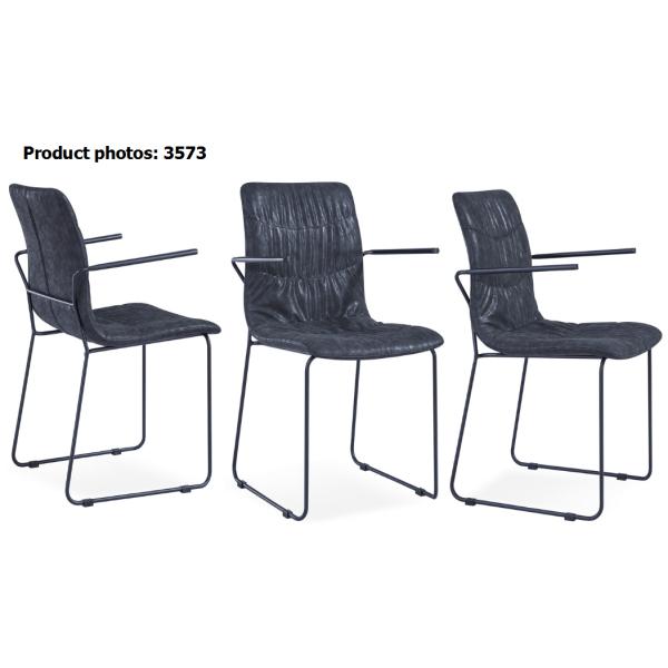 Relax Armrest Painted PU High Back Dining Chair