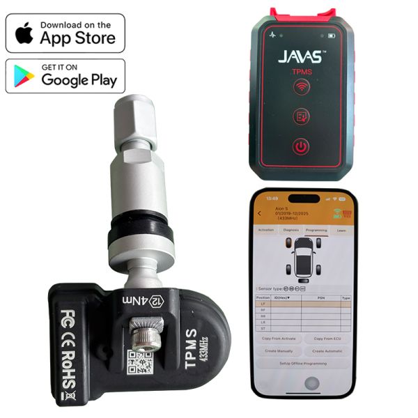 Car Replacing Tire Pressure Monitor Sensor 433Mhz Programmable Tpms Sensor Replacement