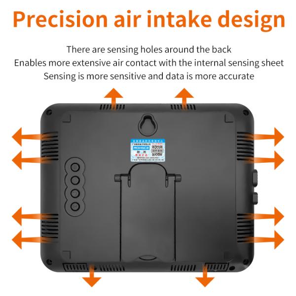 Digital Thermometer Temperature and Humidity Meter Home Clock Wall Mounted Alarm LED Display With Probe Industrial Large Screen