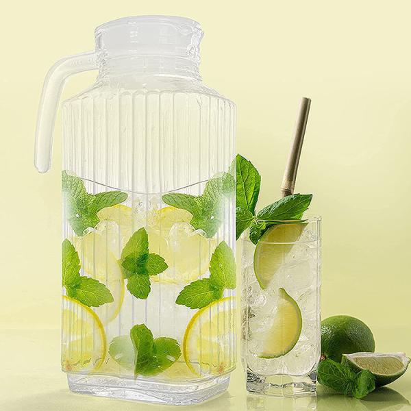 Hight Quality 1800Ml Water Carafe Glass Juice Pitcher Jug Restaurant Supplies, Kitchen Supplies, Hotel Supplies