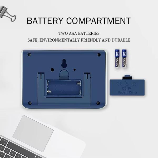 DTH-150 Digital Thermometer Hygrometer, Indoor Room Temperature Humidity Monitor, With Backlight Display And Calibration Function, ABS Material For Household Use