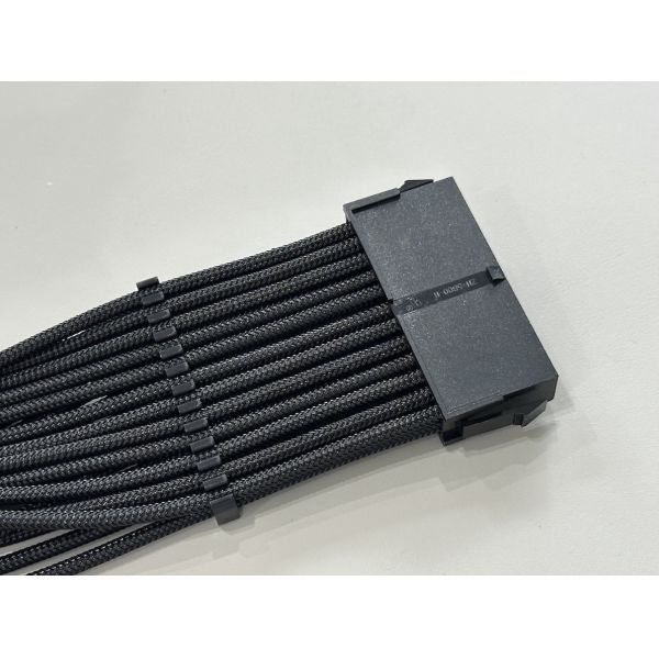 Custom ATX 24 Pin PSU Power Connector Cable, Braided Sleeved Wire Harness for Gaming PC Motherboard, High Current Electrical Transmission, OEM Server Power Supply Systems