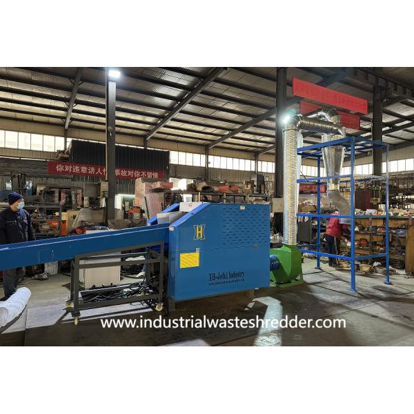 Plastic Agricultural Film Shredder VFD Motor Blower Discharge System,HDPE OPP film size reduction equipment Capacity More Than 500kg Per Hour, PP aluminum foil crusher machine