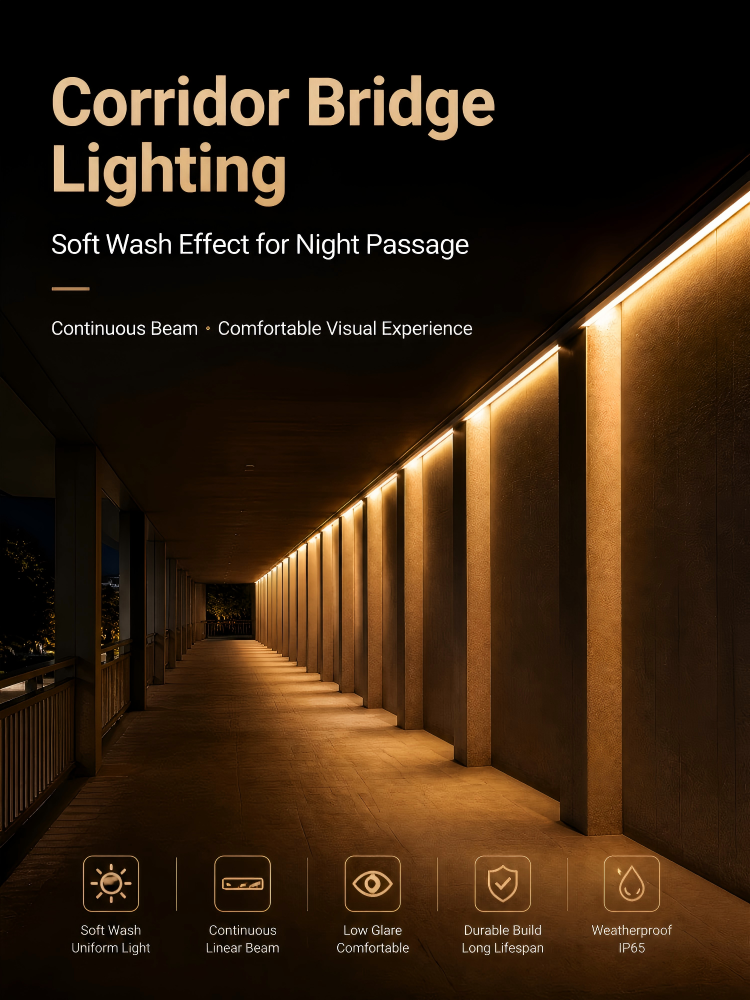 Modern DC24V Linear LED Wall Washer Facade Light For Villas Or City Landscape Projects