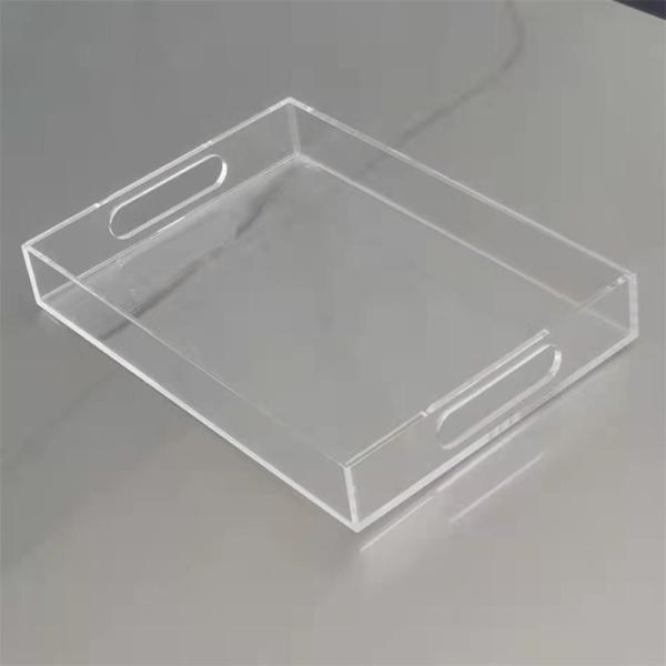 Lemon Color Acrylic Serving Tray For Coffee Fruits Hotel Restaurant Home Using