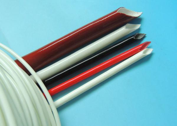 Silicon Resin Coated Silicone Fiberglass Sleeving 200℃ High Temperature 0.5mm - 30mm