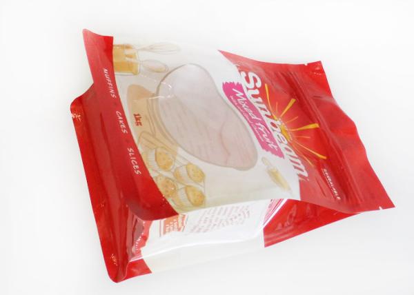 Resealable Plastic Food Packaging Bags With Flat Bottom And Zipper
