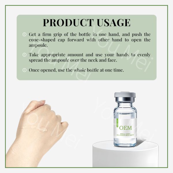 OEM ODM brand customized moisturizing serum vial hyaluronic acid acne treatment skin serum firming repair essence