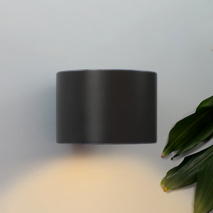 Outdoor Anthracite Solar Powered Garden Wall Lights 0.8W 2700K 6000K