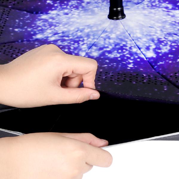 Adults Windproof Upside down C shape Inverted Reverse Umbrella with Pongee Panel