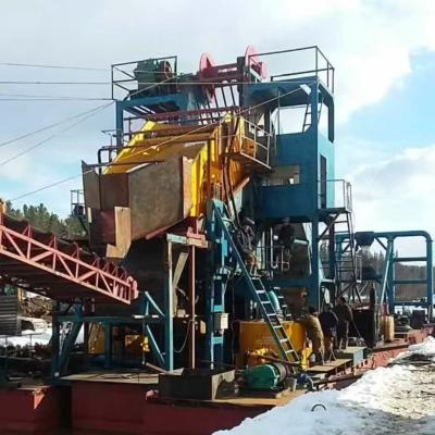 Customized Diesel Chain Bucket Dredger For Gold Dredging