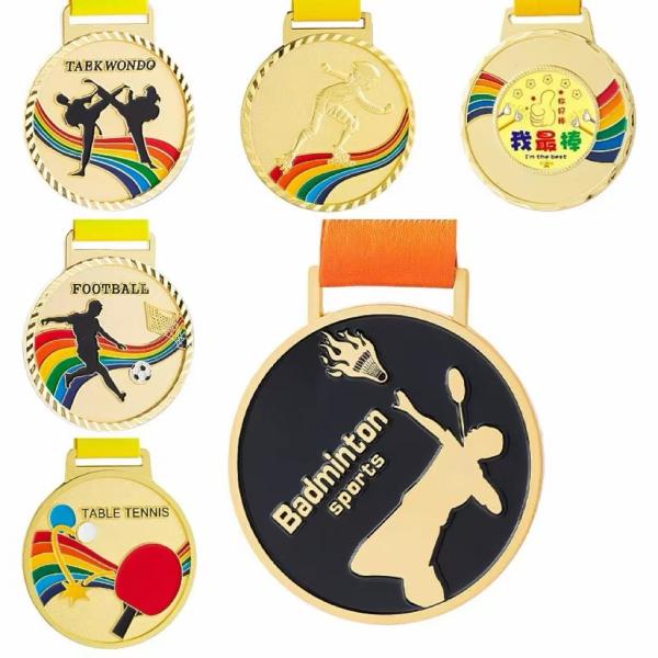 3D Zinc Alloy Custom Medals with Die Cast Technique for Sports Awards and Personalized Recognition