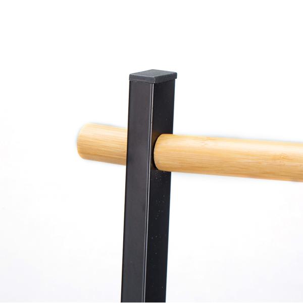 21*18*67cm Multifunctional Matt White Toilet Roll Holder Stand And Bamboo Toilet Brush Set With Modern Design For Your