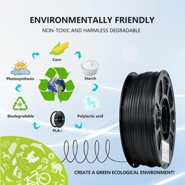IBOSS Strong Durable ASA Black  Carbon Fiber 3d Printer Filament 1.75mm Filament