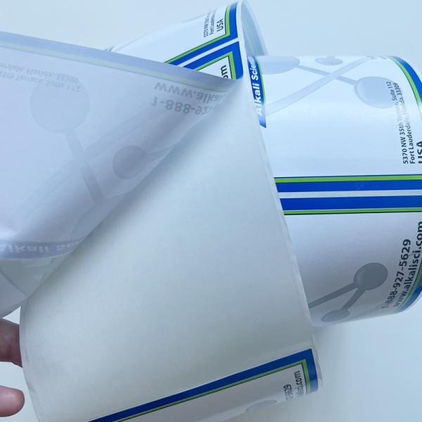 Custom Printing Vinyl Label Sticker Synthetic Paper Die Cut Roll For Labelling Machine