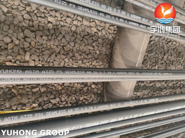 P22 Pipe sans soudure en acier allié ASME SA335 pour chauffeurs cylindriques verticaux