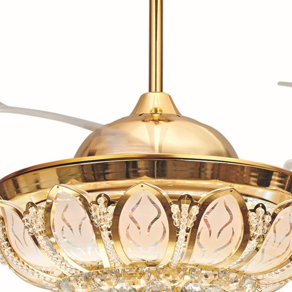 Ceiling fans Nordic Modern crystal light christmas decorations for home living room hotel Ceiling Fan lamp(WH-VLL-10)