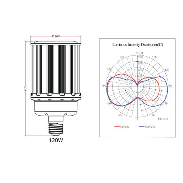 Industrial Lighting High Bay LED Bulb 150lm/W 120w LED Corn Lamp