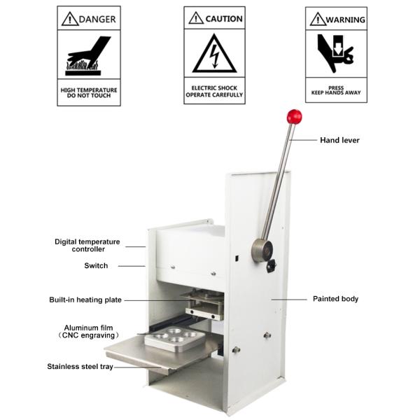 Coffee capsule cup semi-automatic a four cup sealing machine tea pot jelly cup