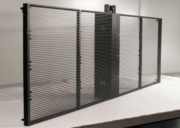 Glass Wall Transparent Led Display Ip65 160 Degree 30000 Dots / Sqm With 3X8mm Pixel