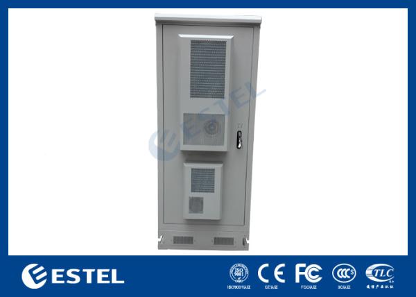 Armário de energia exterior impermeável de aço galvanizado com retificador de bateria / compartimento de equipamentos
