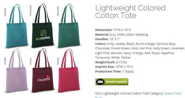 Colored Cotton Tote, Colored Cotton Cinch Bag Black Cotton Shopper,Book Bag,Craft Tote,Eco-friendly Bag,Giveaway Bag,Swa