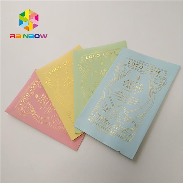 Stand Up Pouches Paper Box Packaging Food Grade With Clear Rectangular / Oval Window