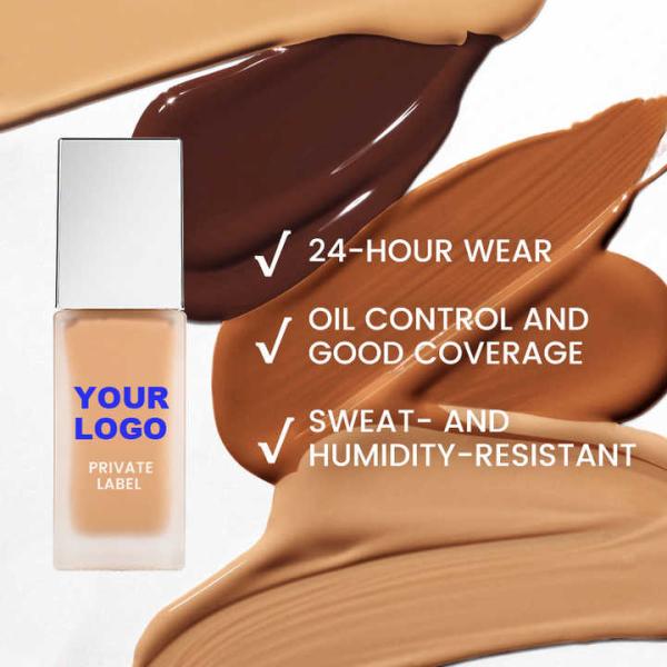 Custom Logo Low Moq Mineral Collagen Serum Full Coverage Dewy Foundation Face Liquid Makeup Vegan Foundation for Black Women
