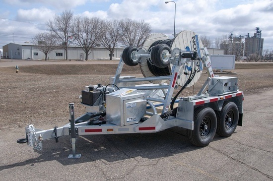 Steel Wire Drum Single Hydraulic Cable Reel Trailer Self Loading OEM