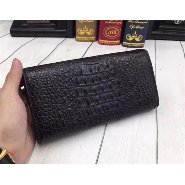 Authentic True Crocodile Skin Women's Long Chic Wallet Female Card Holders Exotic Real Alligator Leather Lady Clutch