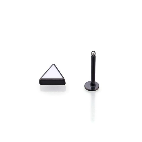 Custom single lip ring piercing jewelry triangular shape lip ring for women and men