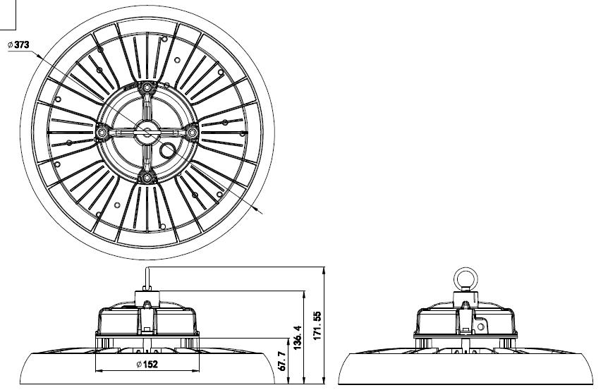 Залив СИД Lumileds высокий освещая склад 100w 150w 200w 240w 300w
