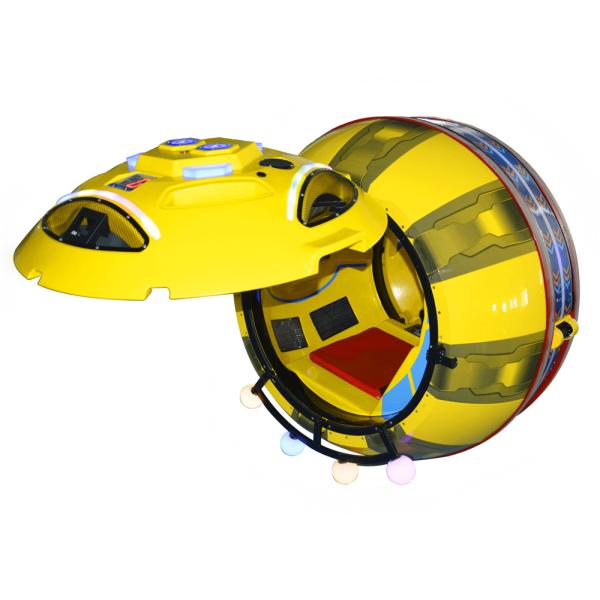 Fiberglass + Metal Amusement Car Ride 360 Degree Happy Car Space Capsule