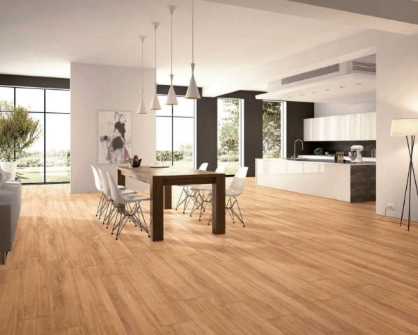 Brown Wooden Porcelain Tiles 200x1200mm for Floor and Wall