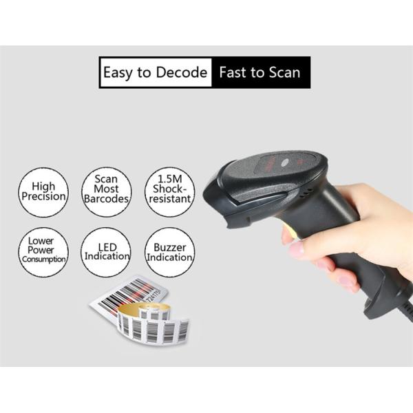2 в 1 беспроводные лазере 1D USB 2,0 блока развертки штрихкода 2.4Ghz связанном проволокой автоматическом