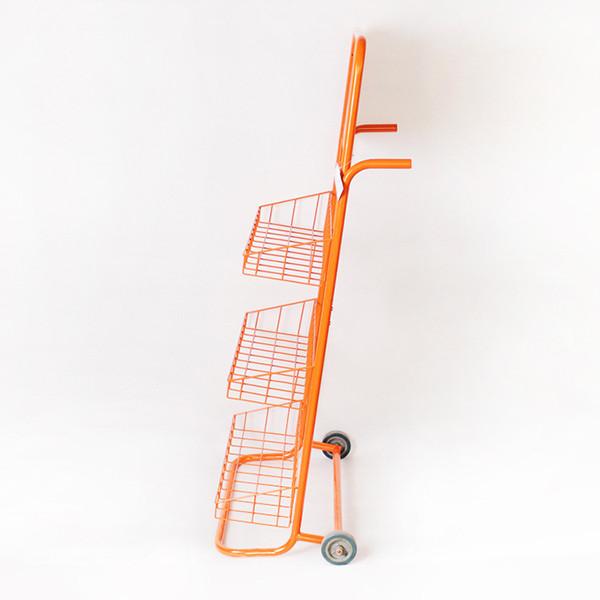 Custom 3 Tiers Retail Store Supermarket Shelves Promotion Trolley