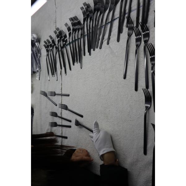 Нержавеющая сталь развлетвляет плакировка золота ложек и ножей PVD