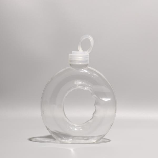 Garrafa PET de plástico transparente de 500 ml com tampa de alumínio/plástico personalizada