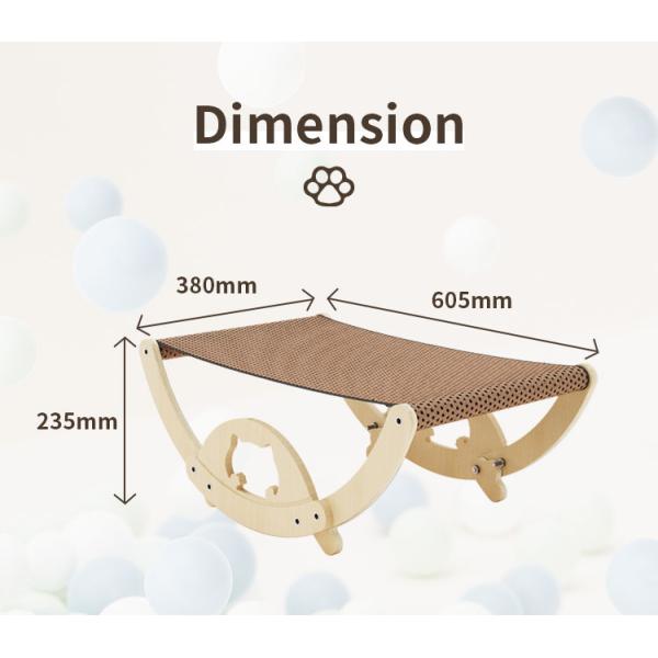 Pet Bed Wooden Frame Cat Hanging Bed Swing Cat Bed Hammock with Mechanical Wash Style