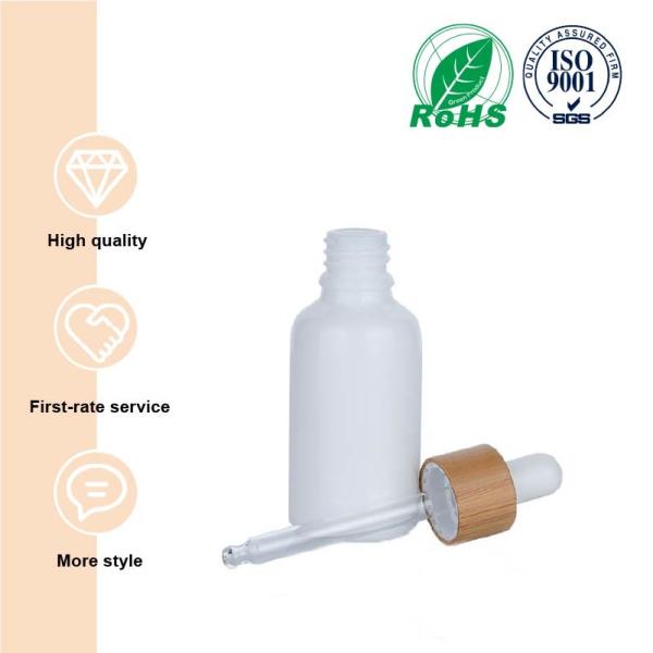 Smooth 30ml White Cylindrical Cosmetic Dropper Bottles Pink Orange