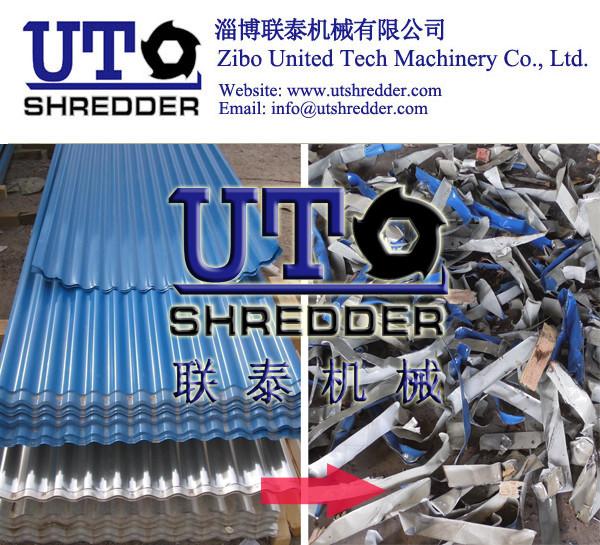 double shaft shredder, metal shredder, waste steel sheet shredder, scrap metal board crusher, waste metal recycling