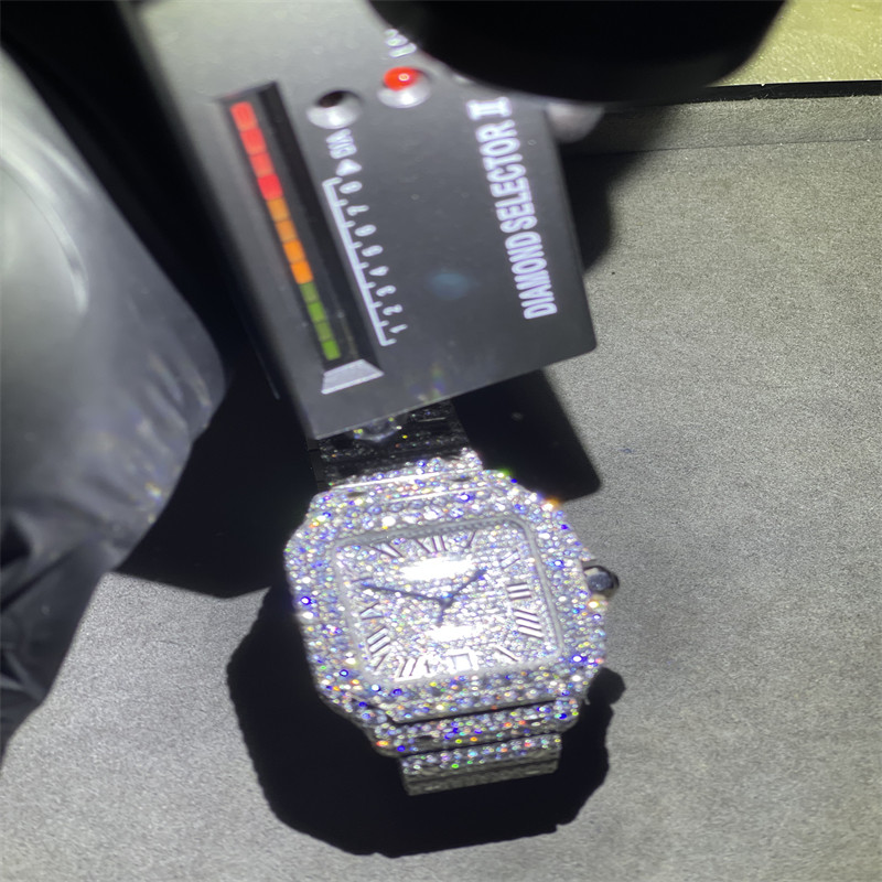 дозор VS1 нержавеющей стали диаманта Сантоса VVS1 дозора диаманта тона 26Carats 2