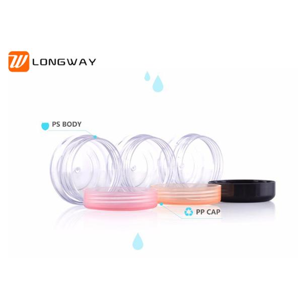 Plastic PS Cosmetic Cream Jar 10g with PP Cap for cosmetic container