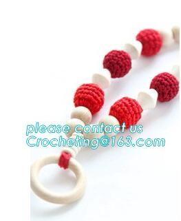 Teething necklace Baby Shower Girl, Baby Flower Bracelet, Mommy Charm Bracelet, Wooden Toddler Toy