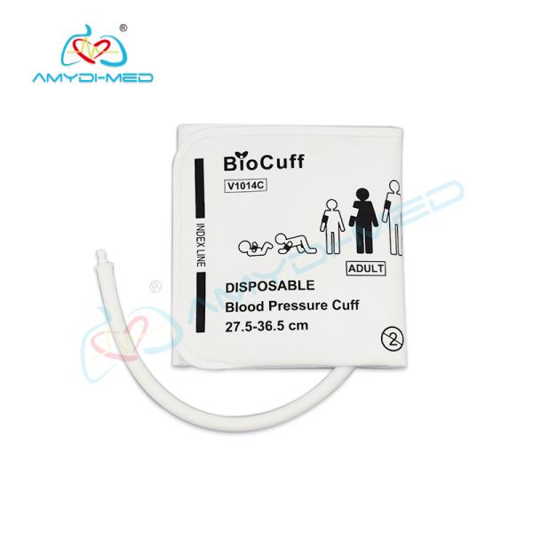 Adult Disposable NIBP Cuff Single Tube 36.5cm Non Woven Adult Nibp Cuff