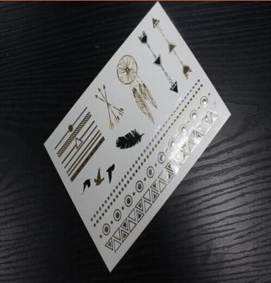 Gold Metallic foil Tattoos, silver metallic foil tattoo, gold and silver metallic tattoo,